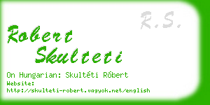 robert skulteti business card